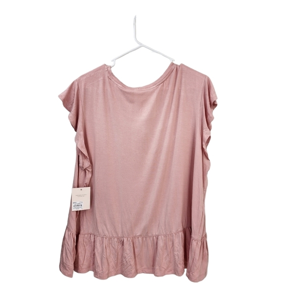 Lauren Conrad Women's  Flutter Short Sleeve Pajama Top - XXL - Picture 5 of 8